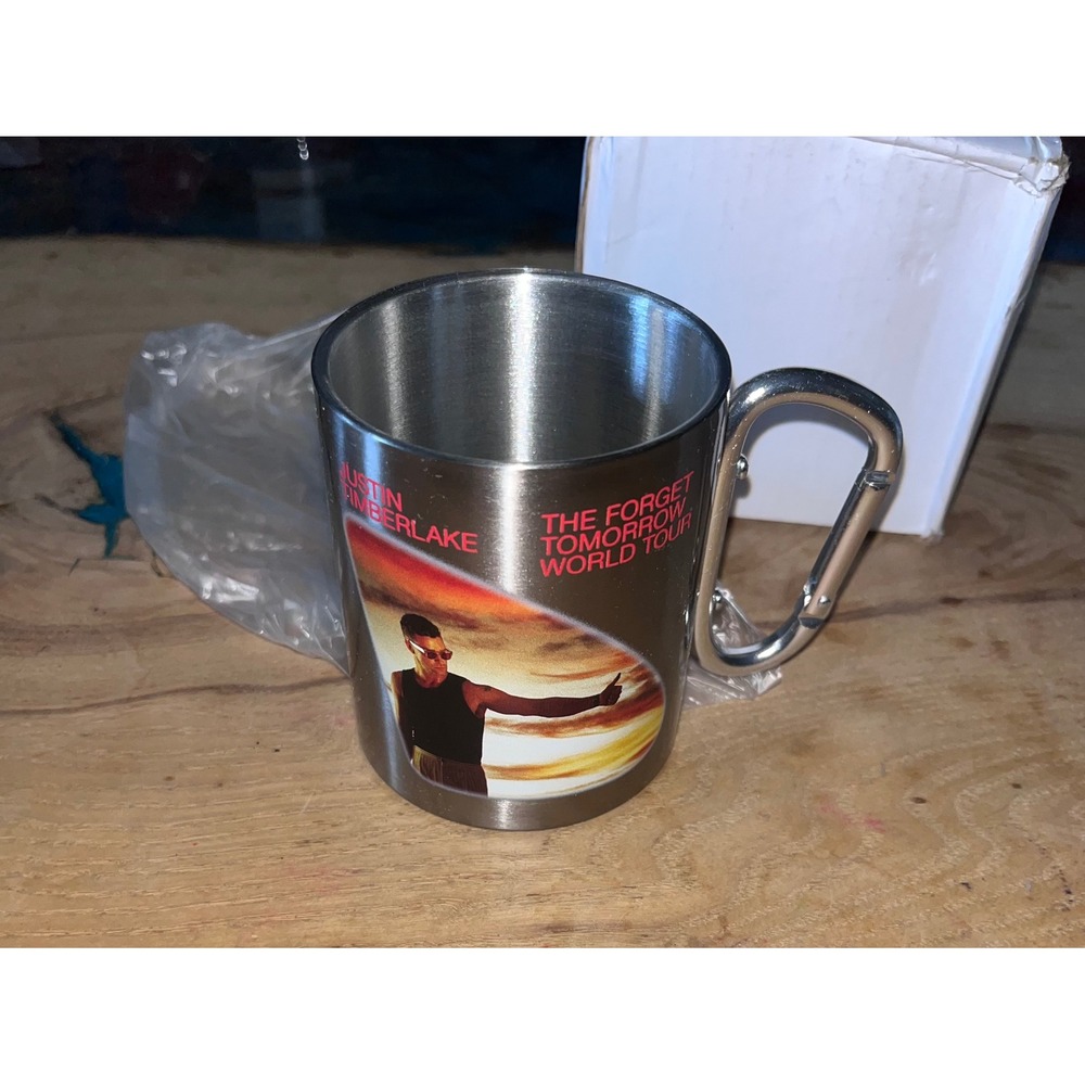 Justin Timberlake The Forget Tomorrow World Tour VIP Carabiner Mug NEW